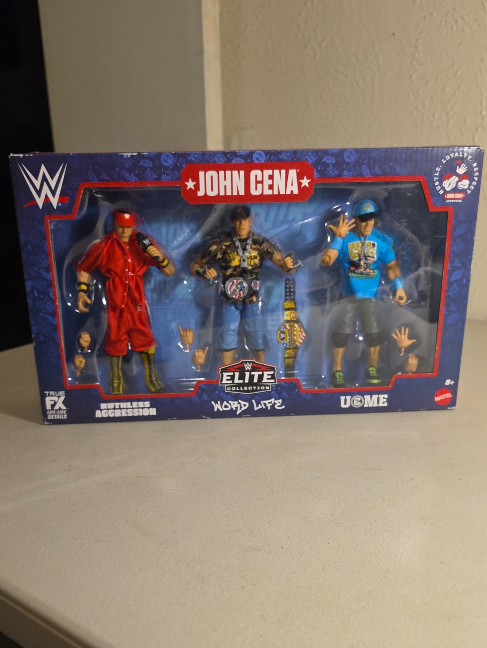WWE John Cena 3-Figure Elite Set - Blue, Red, Black